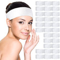 Disposable Spa Facial Headbands White 140 Pack - Soft Stretch Fabric, One Size Fits All