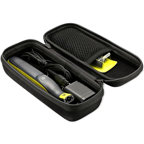 Hard Case for Mustache Trimmer 360 Qp2724 Qp2834 QP2520 QP2530 QP2620 Electric Shavers for Men, Shaving Electric Razor for Men Beard Trimmer for Mens, Replacement Blade, Charger, Travel Carry Bag