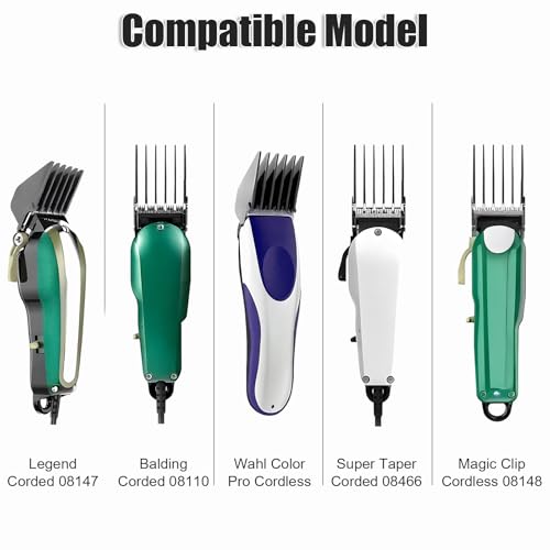 8pcs Hair Clipper Guard Set, 3 Inch Lengths, Compatible with Wahl & Most Clippers