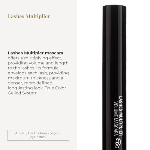 SALERM - Mascara - Lashes Multiplier - 9 ml - Adds Volume and Length to Lashes - Long-Lasting - No Clumping or Flaking - Humidity-Resistant - Black Color