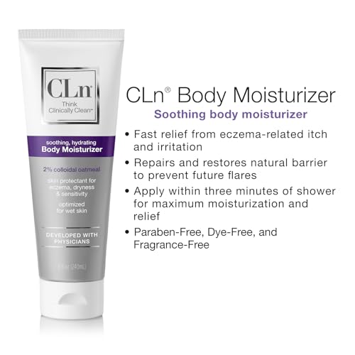 CLn Body Moisturizer 8 Fl Oz - Fragrance-Free, Paraben-Free, Skin Barrier Repair