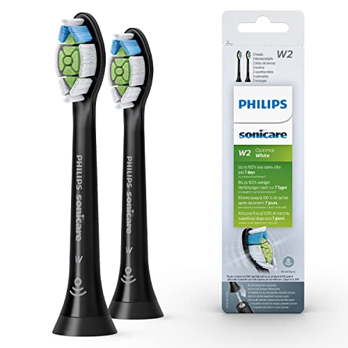 Philips Sonicare W2 Optimal White Replacement Toothbrush Heads 2 Pack - Black