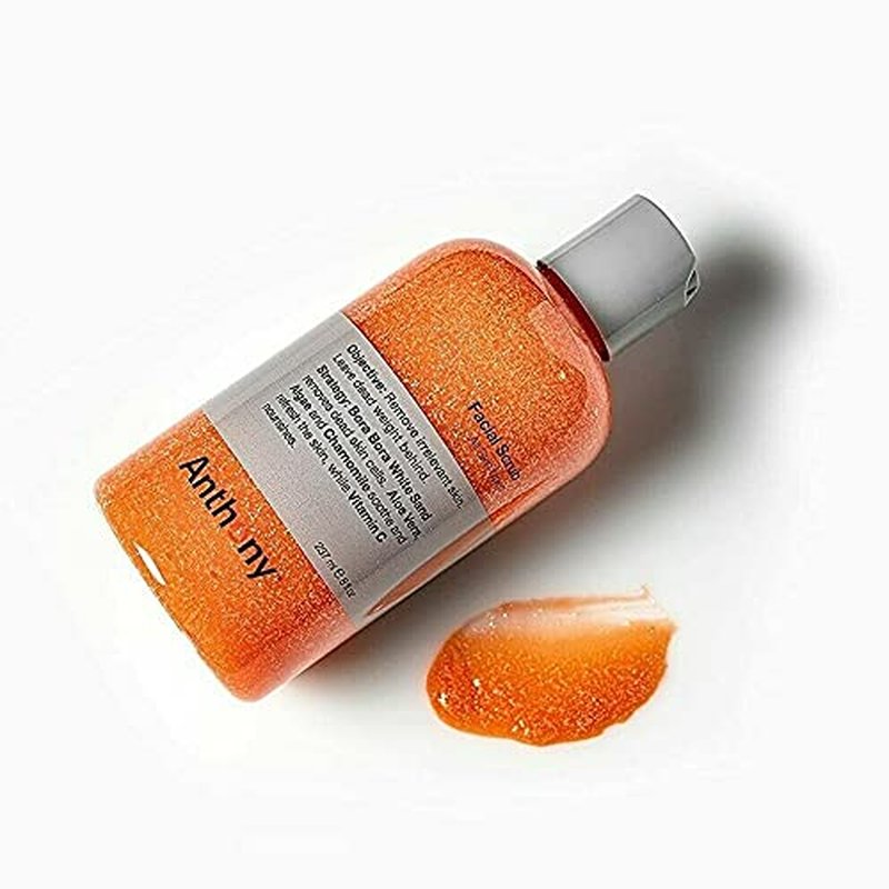 Anthony Facial Scrub ? Men¡¯s Exfoliating Face Wash with Vitamin C, Aloe, Chamomile and Algae for Deep Cleansing and Detoxifying 8 Fl Oz