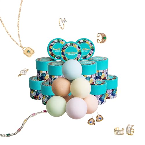 Jewelry Surprise Bath Bomb with Hidden Rings Necklaces Earrings Bracelets - Gift Set