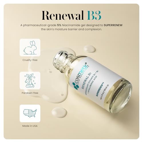 Hydrating Niacinamide Face Serum with Hyaluronic Acid & Vitamin B5 – Improves Skin Texture & Pores – 1 Fl Oz