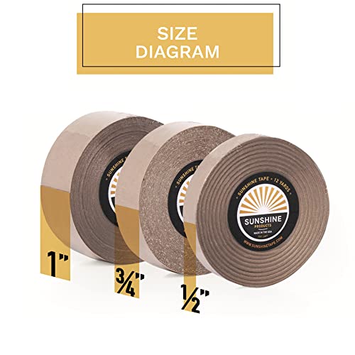 Sunshine Tape Hyper Hold No Shine Wig Tape Roll - 1 Inch x 12 Yards, Clear, Double Sided, Long-Lasting Bonding