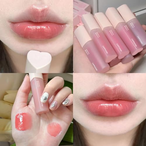 URQT Moisturizing Liphoney Gloss, Clear Honey Lip Oil Gloss with Chubby Tip Applicator, Hydrating Non-Sticky Shine, Nourishing Lip Plumper Balm for Soft Smooth Lips