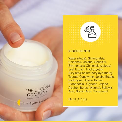 Jojoba Pure Gel Mask with JD Lusteris¢â ? Hydrating Overnight Face Mask for Dry & Sensitive Skin ? Soothing Gel with Vitamins A, D & E ? Lightweight Leave-On, 8-Hour Moisture Barrier, 3.4 oz