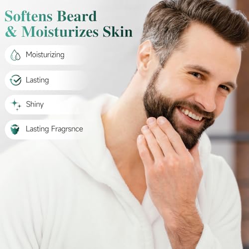 MistySprite Beard Balm Cedar - Natural Thickening & Styling Formula for Men, 2 oz