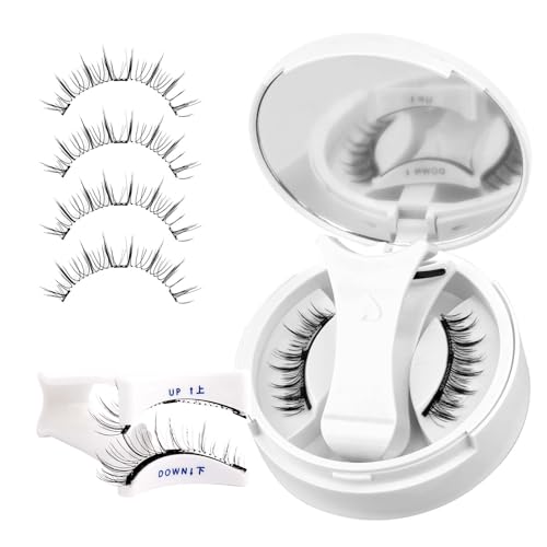 FADLASH Magnetic Eyelashes with Applicator Magnetic Lashes Reusable Natural Look Soft Magnet Eyelash Kit Easy to Wear 1 Pair (B1)