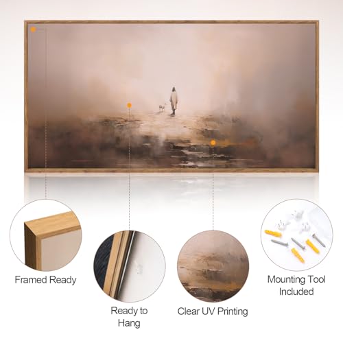 Aurlan Jesus Leaves The 99 Parable Wall Art - 40x20 Inch Religious Canvas