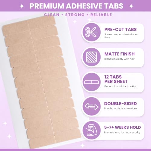 Hair Extension Tape Remover Spray & Replacement Tape Bundle - 8oz + 72 Tabs