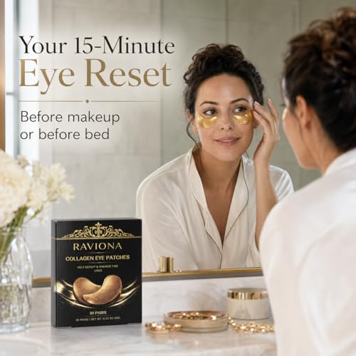 Hydrating Collagen Under Eye Patches - 30 Pairs for Puffiness & Dryness Relief