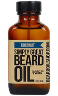 Coconut Scented Beard Oil - Natural Vegan Beard Conditioner 3 Oz with Easy Applicator