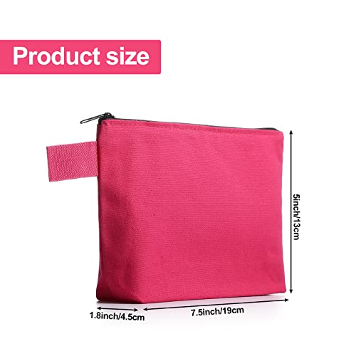 Saintrygo 30 Pcs Classic Canvas Makeup Bags Bulk 7.5 x 5 x 1.8 Inch Travel Organizers