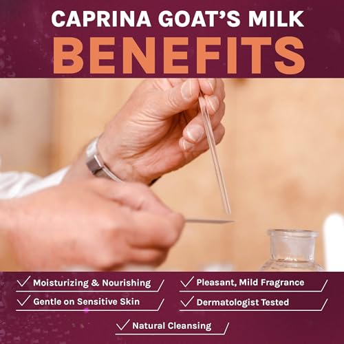 Caprina Goat Milk Soap Bar with Exfoliating Bag - 3.17 oz Pack of 24, Sensitive Skin