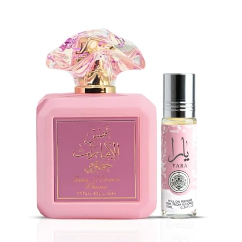 Pink Blush & Yara Roll-On Perfume Set - 100ml & 10ml Fragrances for Women - Ard Al Zaafaran