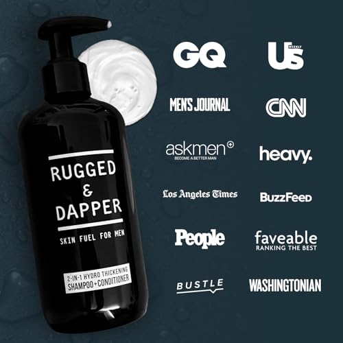 RUGGED & DAPPER 12 Fl Oz Men's Biotin Hair Thickening 2-in-1 Shampoo & Conditioner