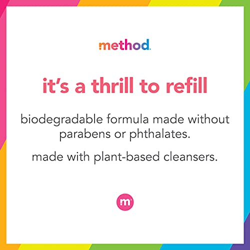 Method Gel Hand Soap Refills, Vanilla + Raspberry and Vetiver + Amber Scents, Biodegradable Formula, 34 Fl Oz (2 Pack)