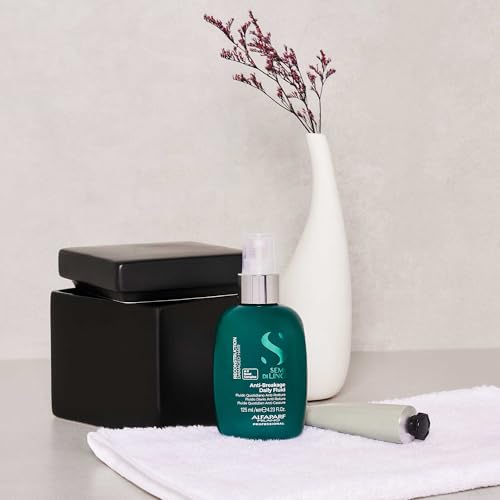ALFAPARF MILANO Semi di Lino Reconstruction Reparative Anti Breakage Daily Fluid for Damaged Hair - Bond Building Hair Treatment - Heat Protection Spray - Adds Shine - Strengthening - (4.23 oz)