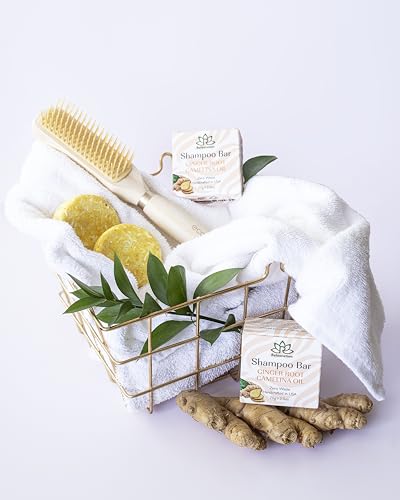 Organic Ginger Hair Growth Shampoo Bar 2 Pack - Nourishing & Anti-Hair Loss