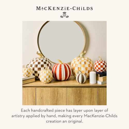 Mocha Stripe Sunflower Pumpkin Decorative Figurine - Fall Autumn Home Decor