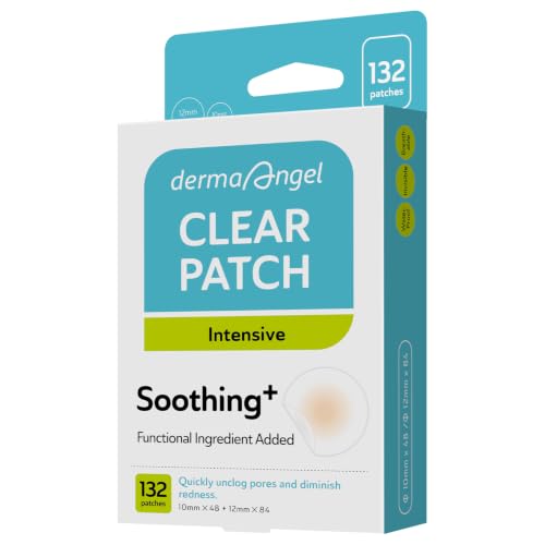 DERMA ANGEL Invisible Salicylic Acid Pimple Patches - 132 Count, 2 Sizes, Redness Relief, Acne & Zit Treatment, Clear & Undetectable
