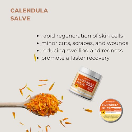 Calendula Salve, Skin Soothing Calendula Cream, Marigold Balm, Herbal Moisturizer for Dry Skin
