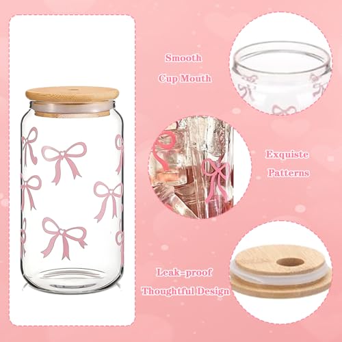 Pink Bow Gift Set with Makeup Bag, Cup, Notebook & Accessories, 10 Pieces