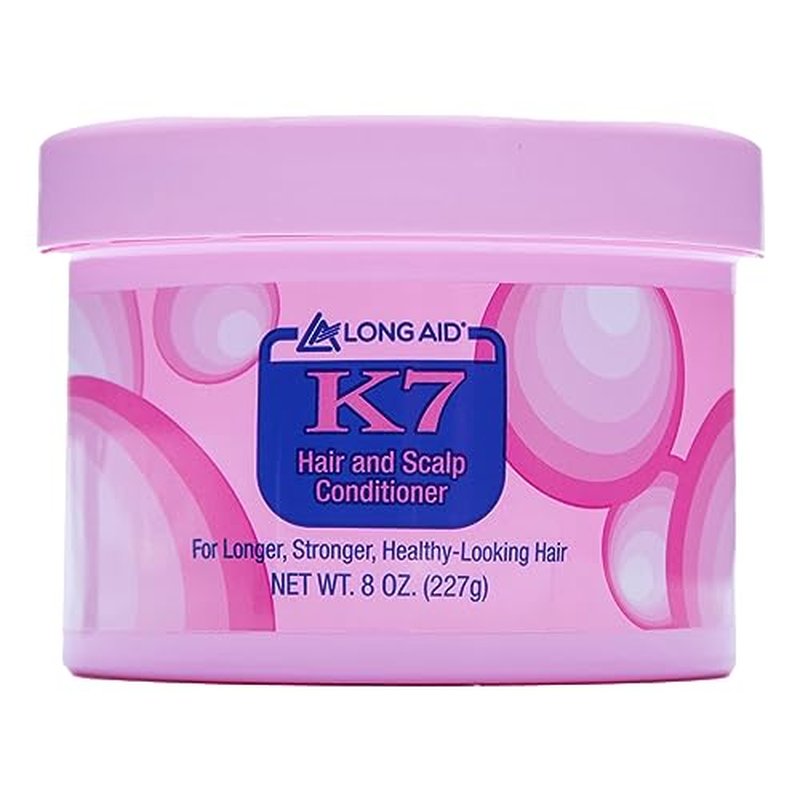 Long Aid Ampro Long-Aid K7 Hair and Scalp Conditioner - Rich with Natural Emollients - Provides Stronger Hair and Scalp for All Hair Textures - Protects Against Humidity and Nature - 8 oz