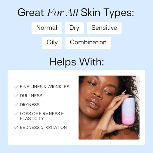 Glowing Face Moisturizer with Peptides, Ceramides & Hyaluronic Acid for Dry Skin