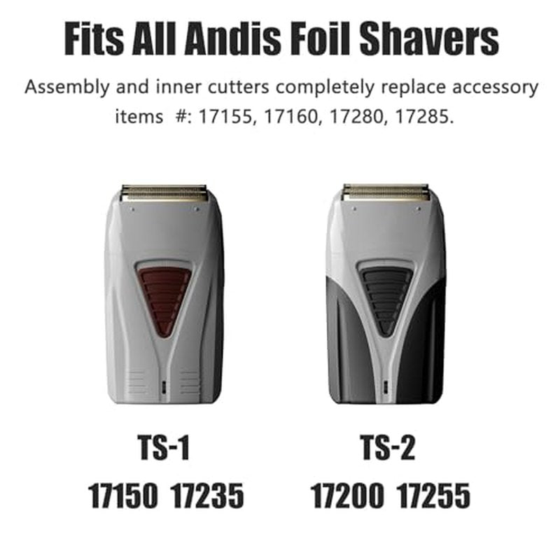 1Pack Foil Shaver Replacement Compatible with TS-1 TS-2 17150 17200 17235 Pro Foil Shaver, Foil and Blades for Pro Lithium Titanium Shaver Head Parts