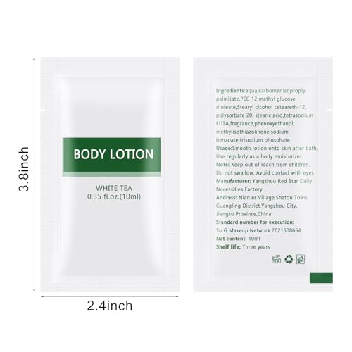 200 Pack Travel Size Body Lotion - 0.35 Fl Oz Individually Wrapped Bulk