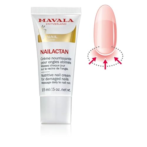 Mavala Nutritive Nail Cream Nailactan for Damaged Nails | Nail Care with Restorative Ingredients for Longer, Healthier Nails | Nail Strengthener + Hardener | 0.5 oz