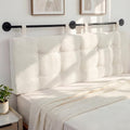 HIGOGOGO Queen Size Wall-Mounted Headboard Beige with Button Tufting