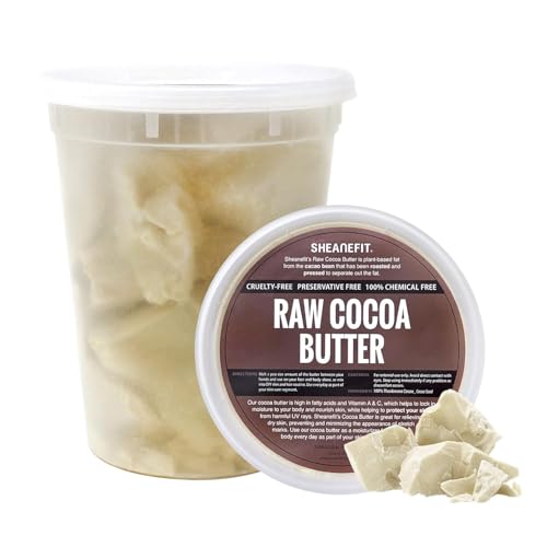 Raw Cocoa Butter Chunk 16oz - Natural Moisturizer for Skin, Body & DIY Skincare