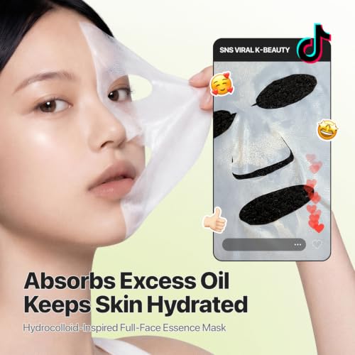 Full Face Hydrocolloid Pimple Patch Mask for Acne-Prone Skin - 4 Pack