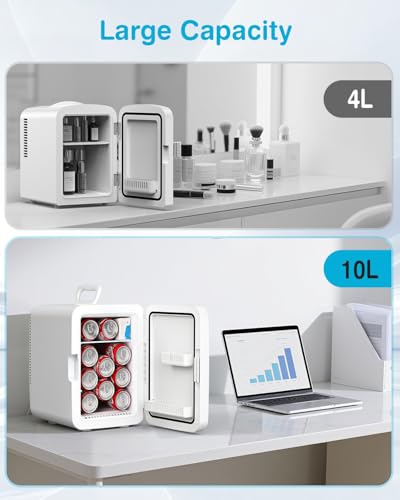 Antarctic Star White 10L Portable Mini Fridge for Cosmetics & Drinks
