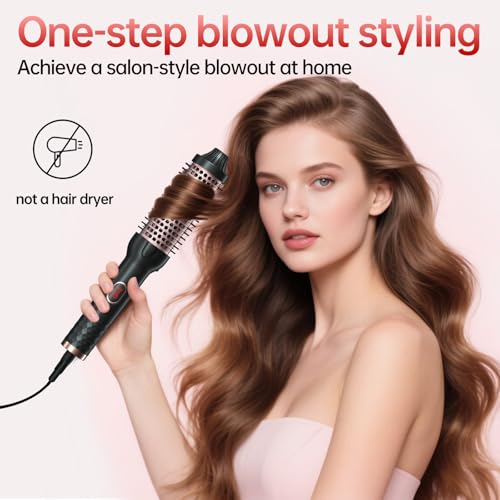 Heated Round Styling Brush - 1.5 Inch Electric Hair Blowout Tool