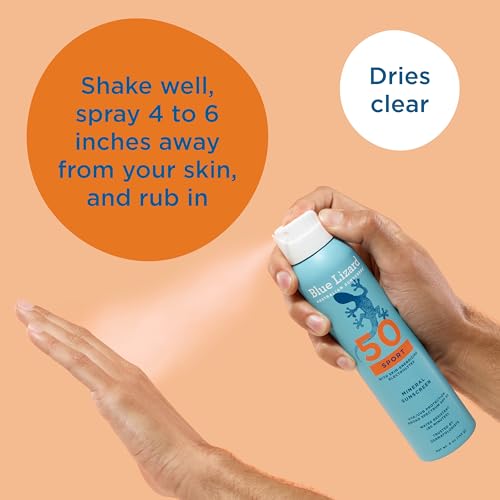 Blue Lizard Mineral Sunscreen Spray SPF 50+ Water-Resistant Vegan 2-Pack