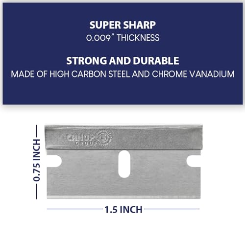 CANOPUS Heavy Duty Single Edge Razor Blades Pack of 3 (100 Count)