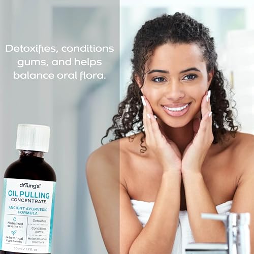 Oil Pulling Mouthwash for Teeth & Gums - Natural Oral Care Concentrate