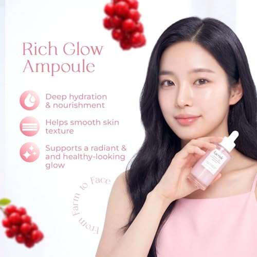 FARMIC Vegi Glow Ampoule Serum - Hydrating Brightening Face Serum for Dull Skin