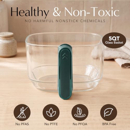 WILLOW 5QT Eco Glass Air Fryer with Digital Touchscreen - Green