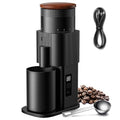 All-Metal Single-Dose Coffee Grinder Black – Quiet Burr Espresso Machine with 80 Settings