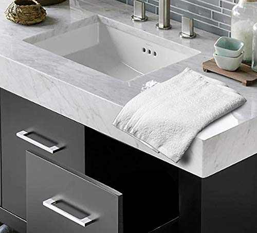 BIOLINEN Cotton Washcloth Towel Set, 12"x12", Pack of 24, Ultra Soft, 100% Cotton, Multi-Purpose Rags (White, 12 x 12-24 Pack)