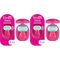 Gillette Venus Extra Smooth Travel Razor Kit for Women, Mini Handle + Refill + Case (Pack of 2)