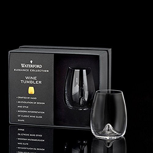 Waterford Elegance Stemless Wine Glass Pair - Crystal Modern Design