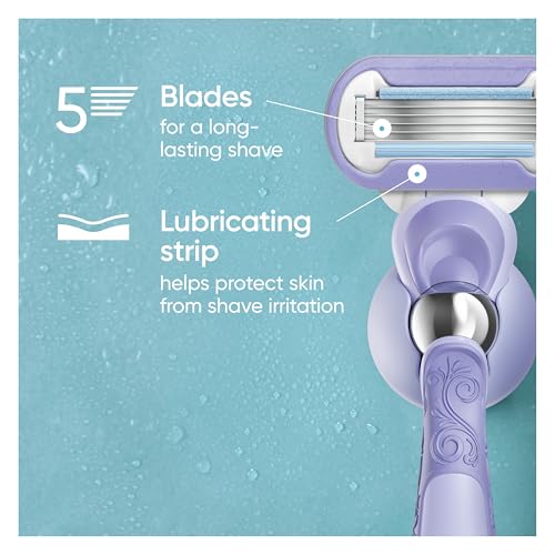 Gillette Venus Deluxe Smooth Swirl Womens Razor Blade Refills,Moisture Ribbon to Protect Against Irritation,Holiday Gifts for Women,6 Count (Pack of 2)