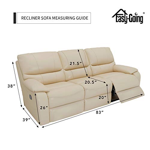 Easy-Going 8-Piece Recliner Couch Slipcover - Light Gray, Fits 60-82 Inch